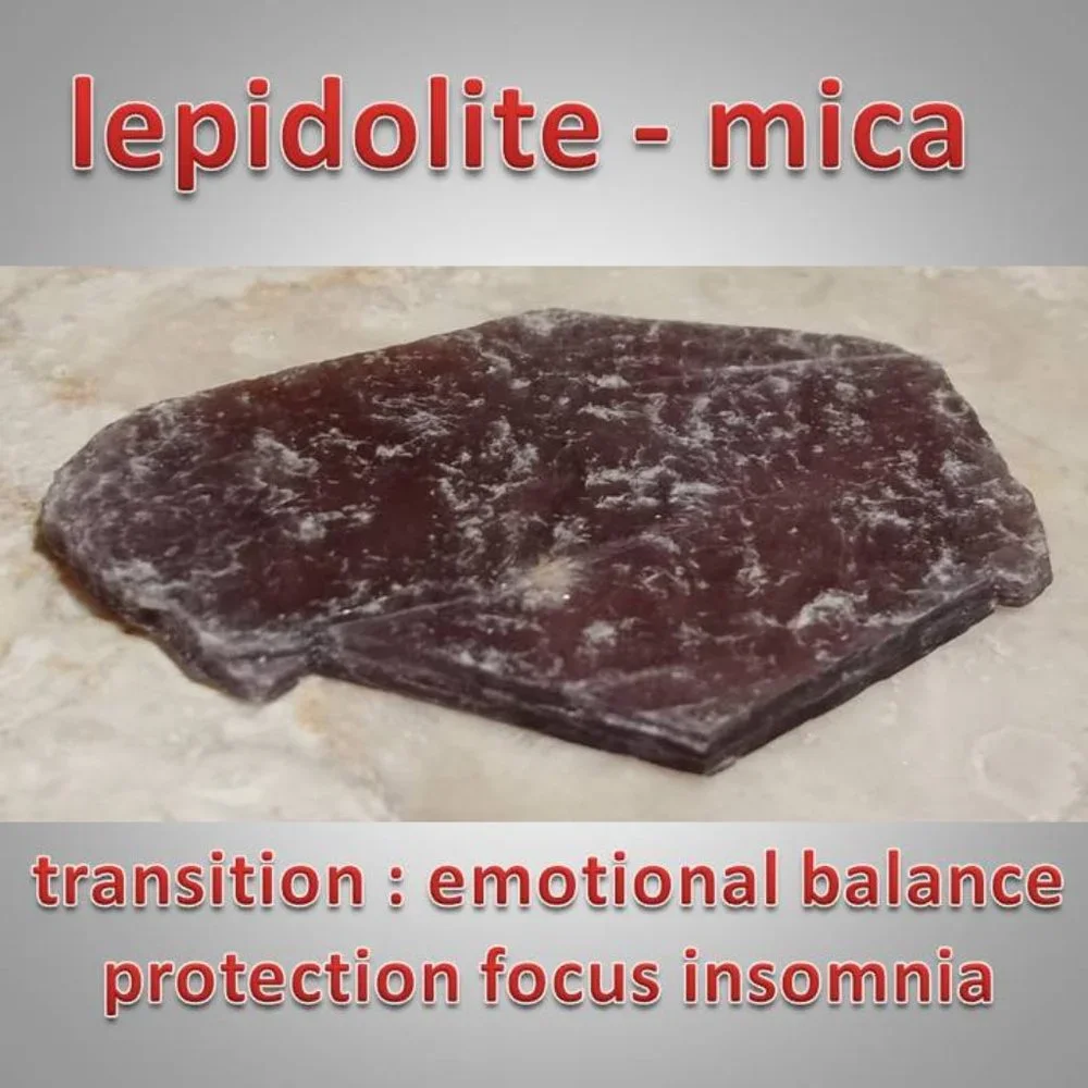 mica lepidolite mineral rock crystal slice 01 BALANCE protection FOCUS